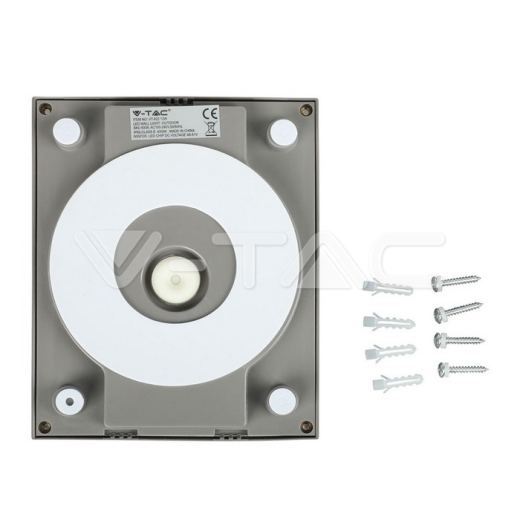 12W LED Wall Light IP65 Grey Body 6400K - 4