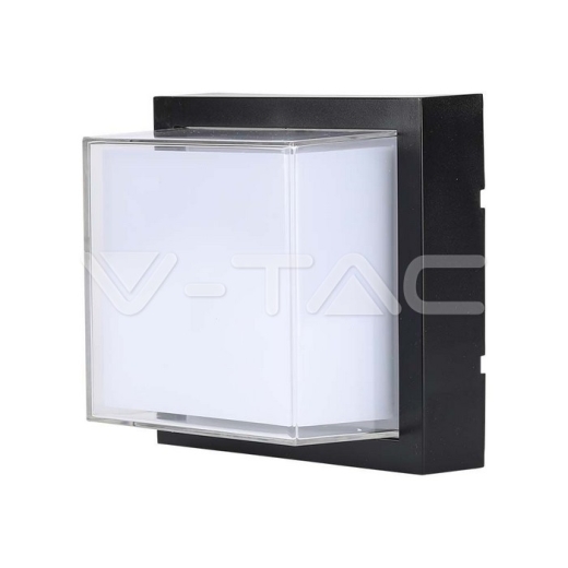 12W LED Wall Light Black Square 4000K - 1