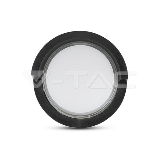 Lámpara de pared 12W LED cuerpo negro redondo 3000K - 3