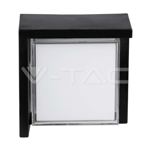 Lámpara de pared 12W LED cuerpo negro cuadrado 4000K - 5
