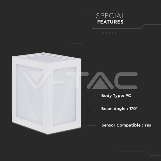 Lámpara de pared LED 12W cuerpo blanco 4000K - 6