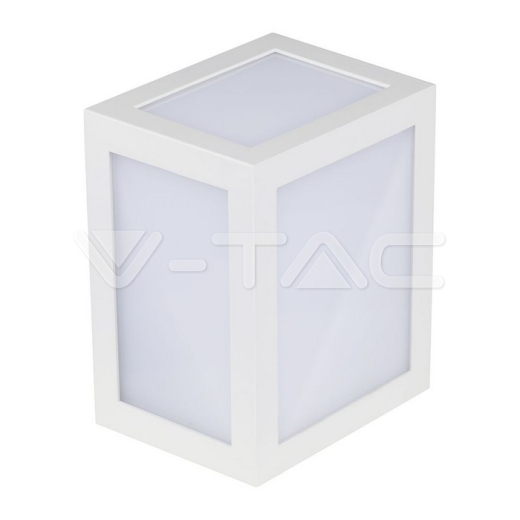 12W LED Wall Light White Body IP65 3000K - 4
