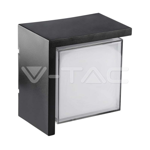 Aplique LED 12W Sami-Frame Negro Cuadrado IP65 3000K - 4