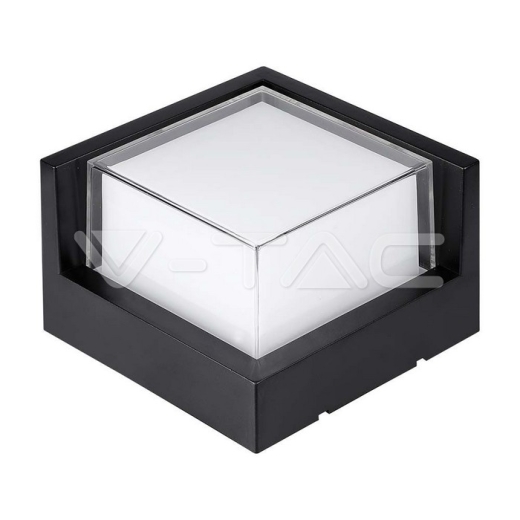 Aplique LED 12W Sami-Frame Negro Cuadrado IP65 3000K - 6