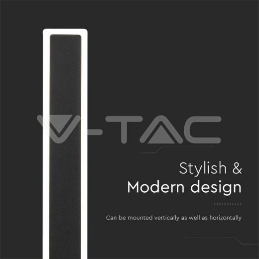 17W LED Wall Lamp Black Body 3000K IP65 - 2