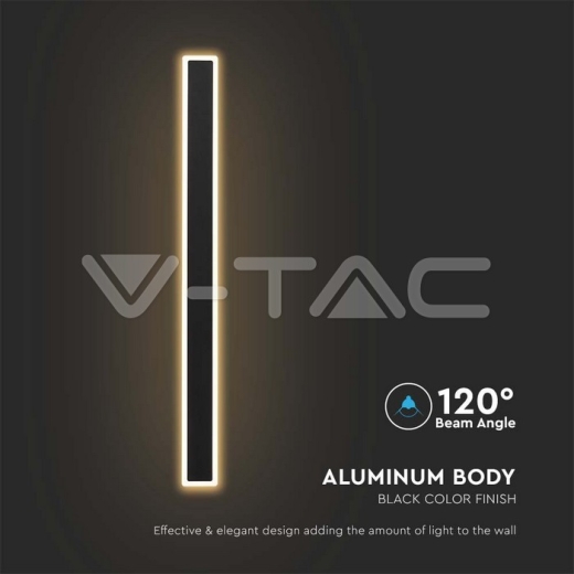 17W LED Wall Lamp Black Body 3000K IP65 - 3
