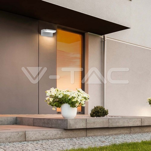 17W LED Wall Light White Body 4000K IP65 - 9