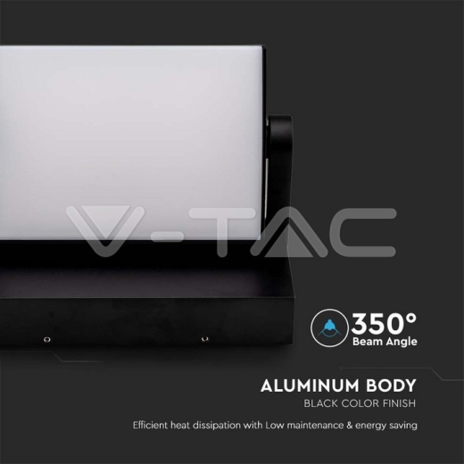 17W LED Wall Light Black Body 3000K IP65 - 6
