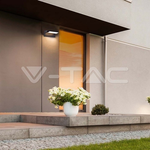 17W LED Wall Light Black Body 3000K IP65 - 9