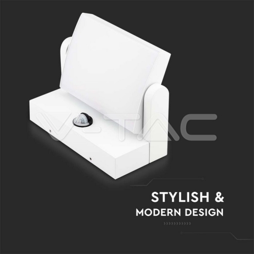 Aplique LED 17W Sensor Cuerpo Blanco 3000K IP65 - 4