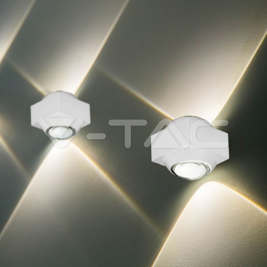 Aplique LED 2W Arriba y Abajo 3000K Cuerpo Blanco IP54 - 7