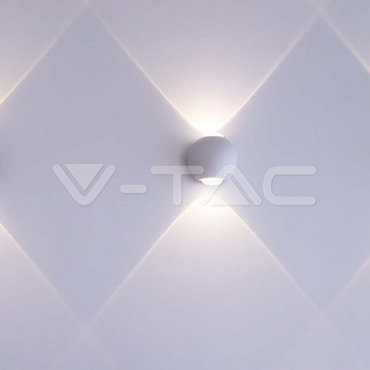 Aplique LED 2W Arriba y Abajo 3000K Cuerpo Blanco IP54 - 6