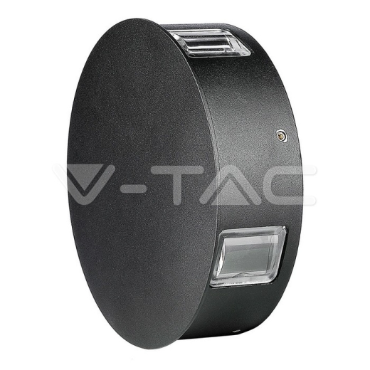 Lámpara de pared LED 4W Cuerpo Negro Redondo Luz Natural IP65 - 1