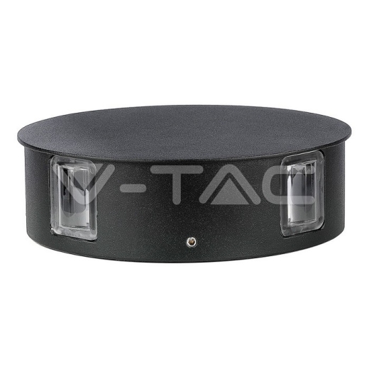 Lámpara de pared LED 4W Cuerpo Negro Redondo Luz Natural IP65 - 2