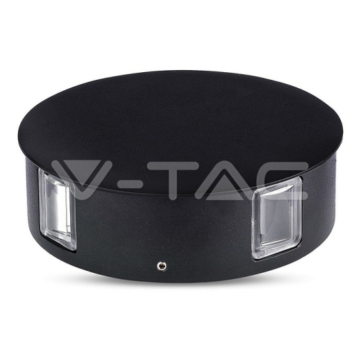 Lámpara de pared LED 4W Cuerpo Negro Redondo Luz Natural IP65 - 4