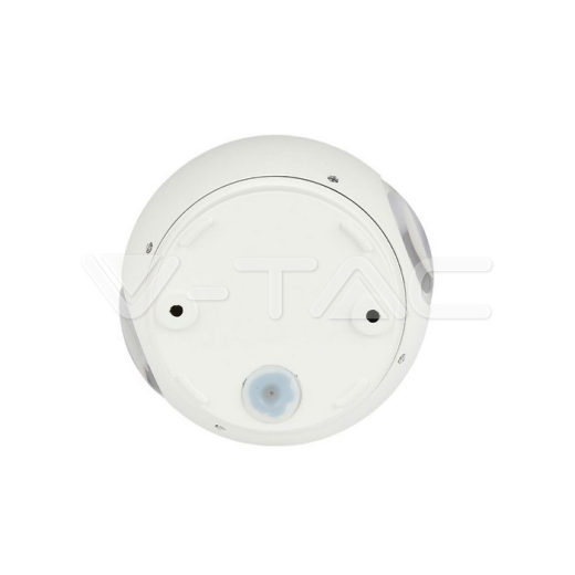 4W LED Wall Light White Body Round IP65 3000K - 4