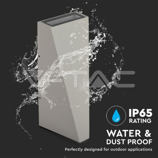 4W LED Wall Light Grey Body IP65 4000K - 5