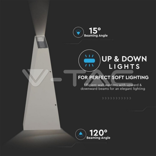 4W LED Wall Light Grey Body IP65 4000K - 6