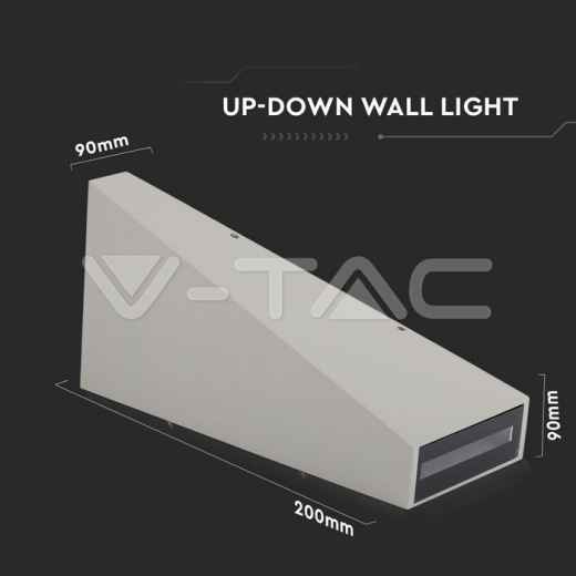 4W LED Wall Light Grey Body IP65 4000K - 7