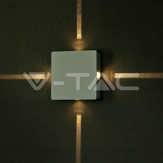 Aplique LED 4W Cuerpo Blanco Cuadrado 3000K IP65 - 12