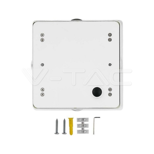 Aplique LED 4W Cuerpo Blanco Cuadrado 3000K IP65 - 4