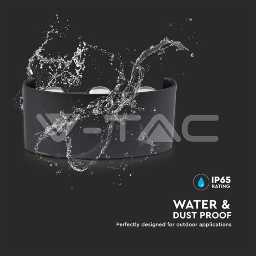 5W LED Wall Lamp 3000K Sand Black - 9