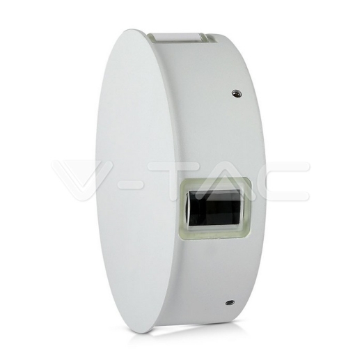 4W LED Wall Light White Body Round Natural White IP65 - 3