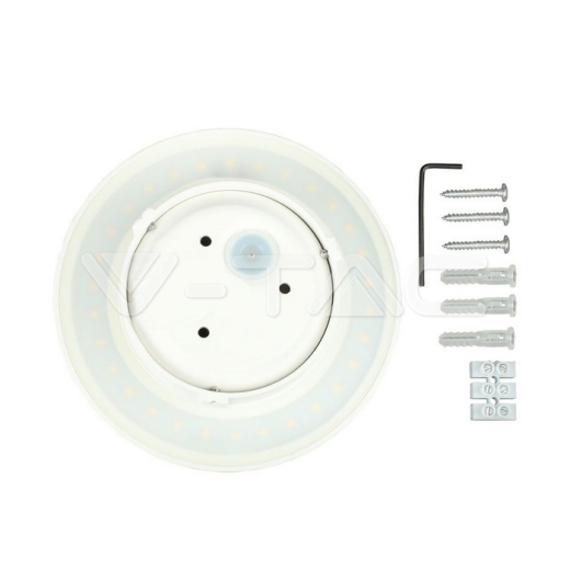 Aplique de pared 5W LED Bridgelux Chip cuerpo blanco redondo IP65 3000K - 4