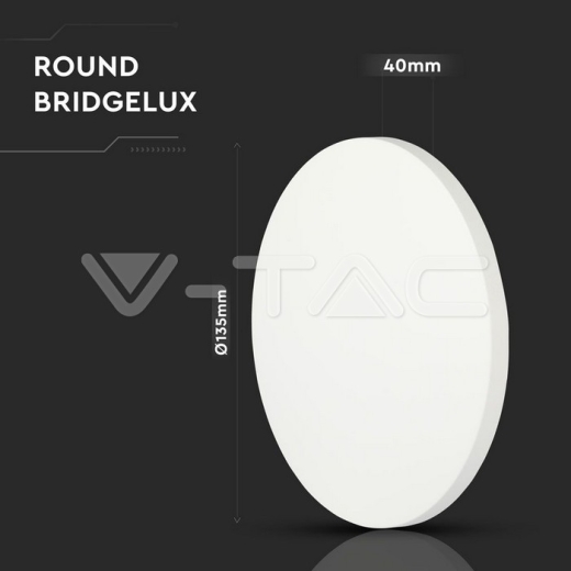 Aplique de pared 5W LED Bridgelux Chip cuerpo blanco redondo IP65 3000K - 7