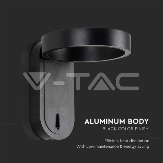 Aplique LED 5W 3000K+4000K Cuerpo Negro IP65 - 5