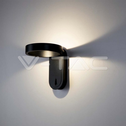 Aplique LED 5W 3000K+4000K Cuerpo Negro IP65 - 9