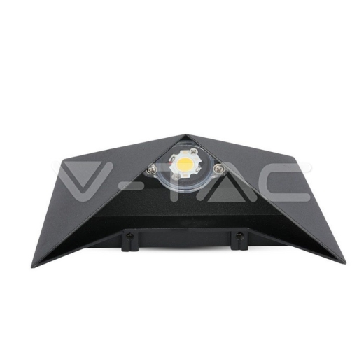 5W LED Wall Light Black Body IP65 3000K - 3