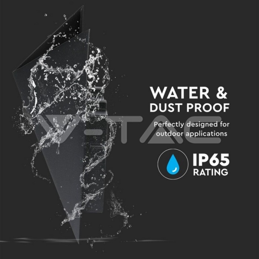 5W LED Wall Light Black Body IP65 3000K - 6