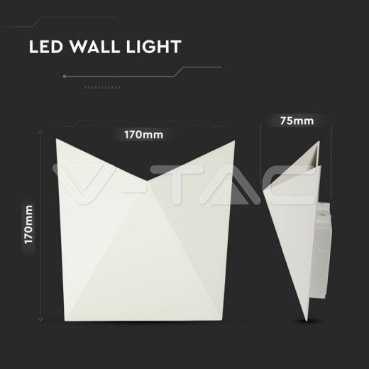 Aplique de pared 5W cuerpo blanco IP65 3000K - 7