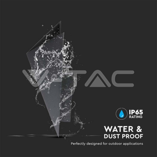 5W LED Wall Light Black Body IP65 4000K - 6