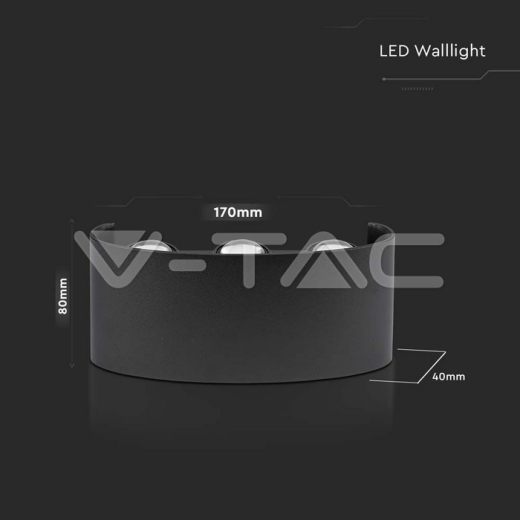 Aplique LED 5W Negro Arena IP54 4000K - 13