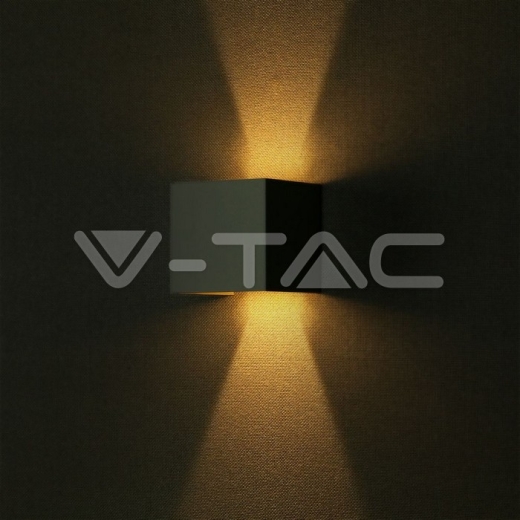 5W Wall Lamp with Bridglux Chip Grey Body Square IP65 3000K - 10