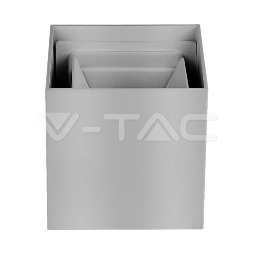 5W Wall Lamp with Bridglux Chip Grey Body Square IP65 3000K - 3