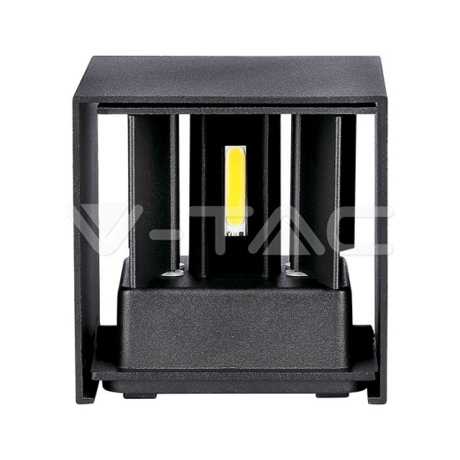 Aplique de pared 5W LED Cuerpo Negro Cuadrado IP65 3000K - 5