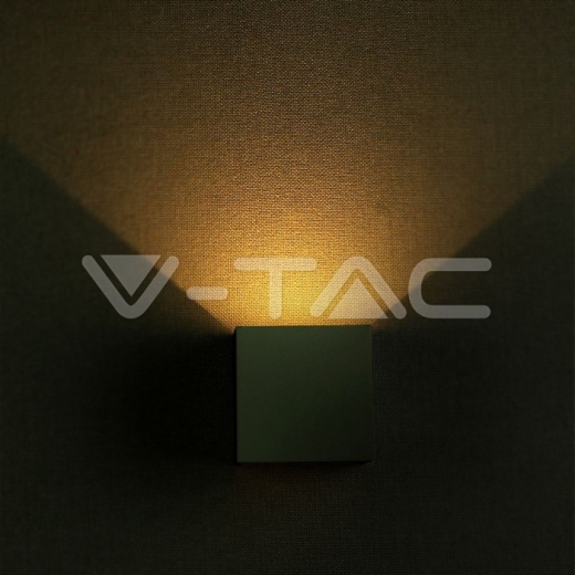 Aplique de pared 5W LED Cuerpo Gris Cuadrado IP65 4000K - 11