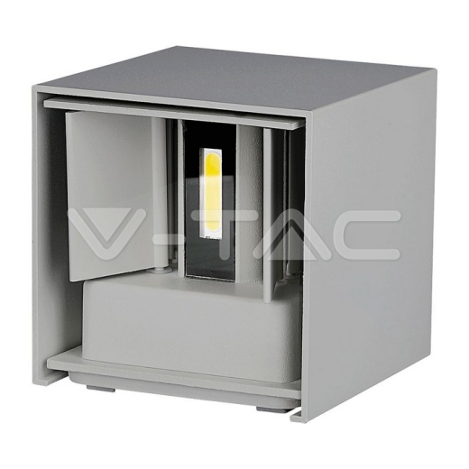 Aplique de pared 5W LED Cuerpo Gris Cuadrado IP65 4000K - 1