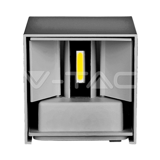 Aplique de pared 5W LED Cuerpo Gris Cuadrado IP65 4000K - 2