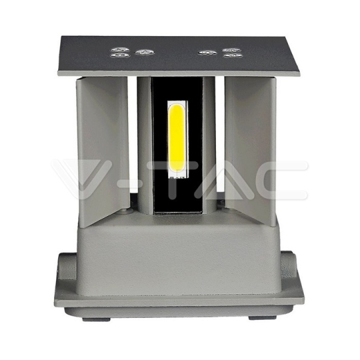 Aplique de pared 5W LED Cuerpo Gris Cuadrado IP65 4000K - 4