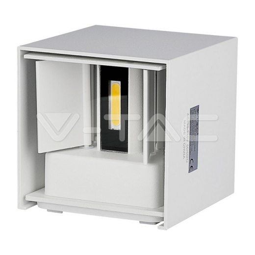 5W Wall Lamp with Bridglux Chip White Body Square IP65 3000K - 1