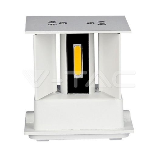5W Wall Lamp with Bridglux Chip White Body Square IP65 3000K - 4