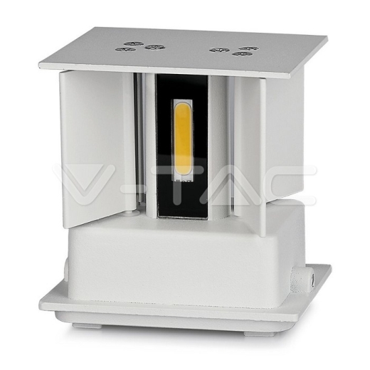 5W Wall Lamp with Bridglux Chip White Body Square IP65 3000K - 6