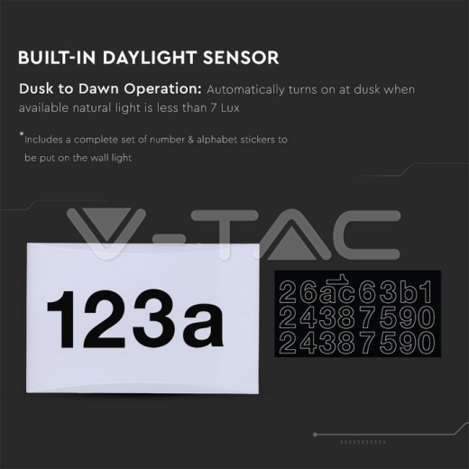 Números de casa iluminados con LED 6W SAMSUNG Chip 3000K - 6