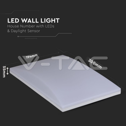 Números de casa iluminados con LED 6W SAMSUNG Chip 3000K - 8