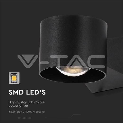 Aplique LED 6W 3000K Cuerpo Negro IP65 - 3