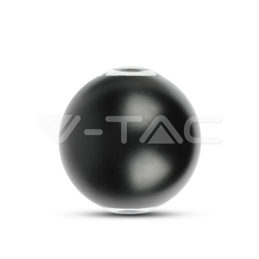 Aplique de pared 6W cuerpo negro redondo IP65 3000K - 2